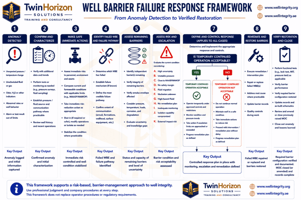 Well Barrier Failure Response Framework